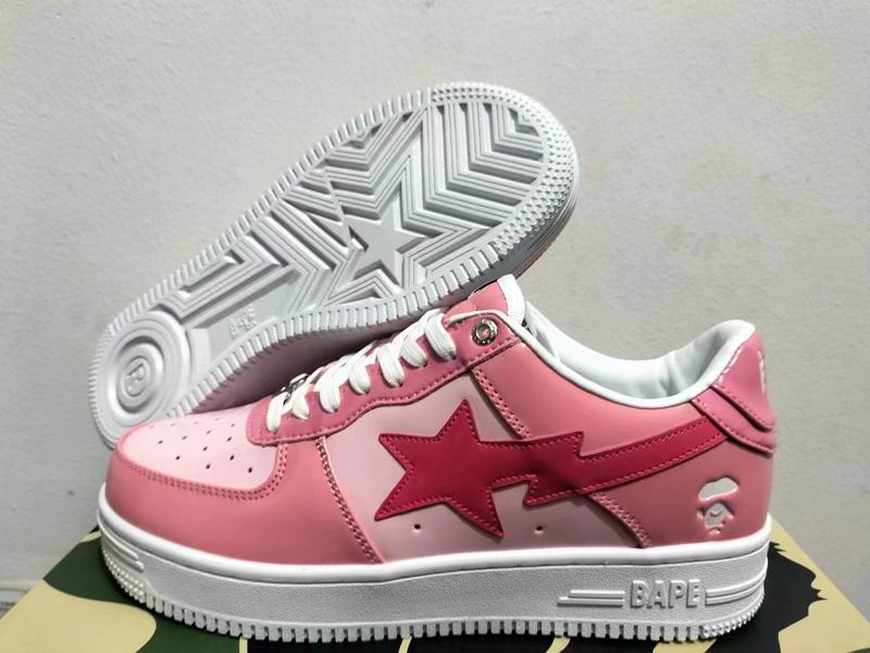 BAPE STA Low Sneakers - Pink / White
